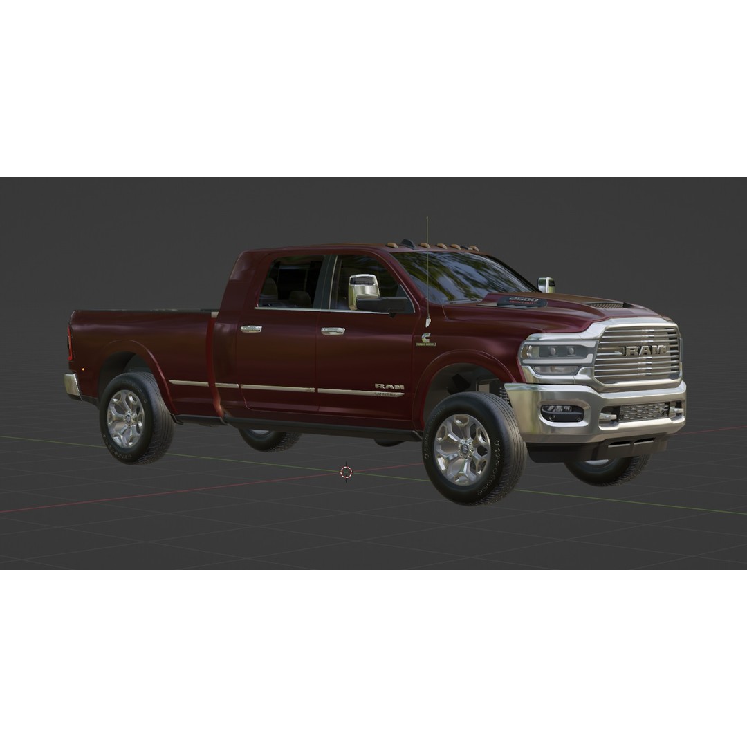 RAM 2500 Limited Mega Cab 3D Model – Stock 2024 Refresh, Game-Ready - View 19