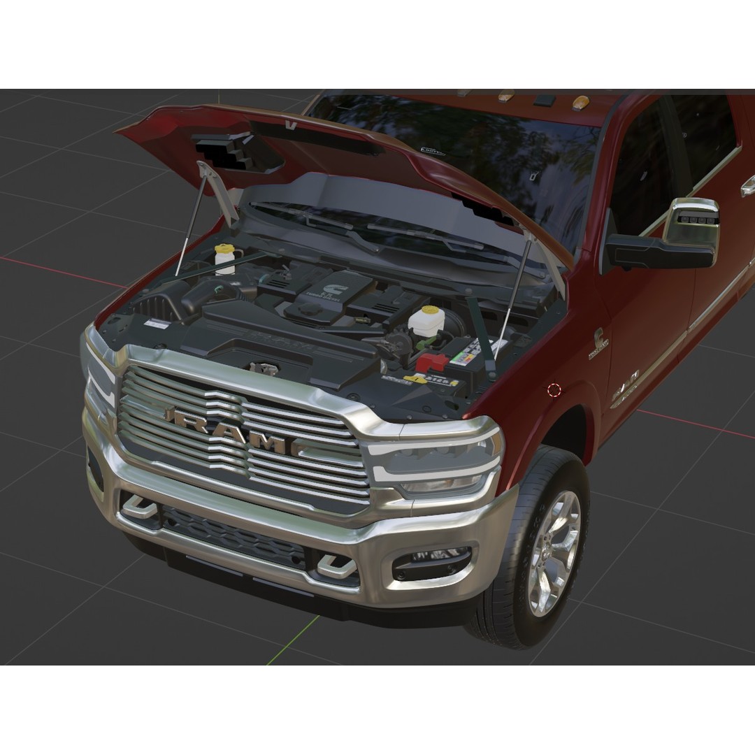 RAM 2500 Limited Mega Cab 3D Model – Stock 2024 Refresh, Game-Ready - View 20