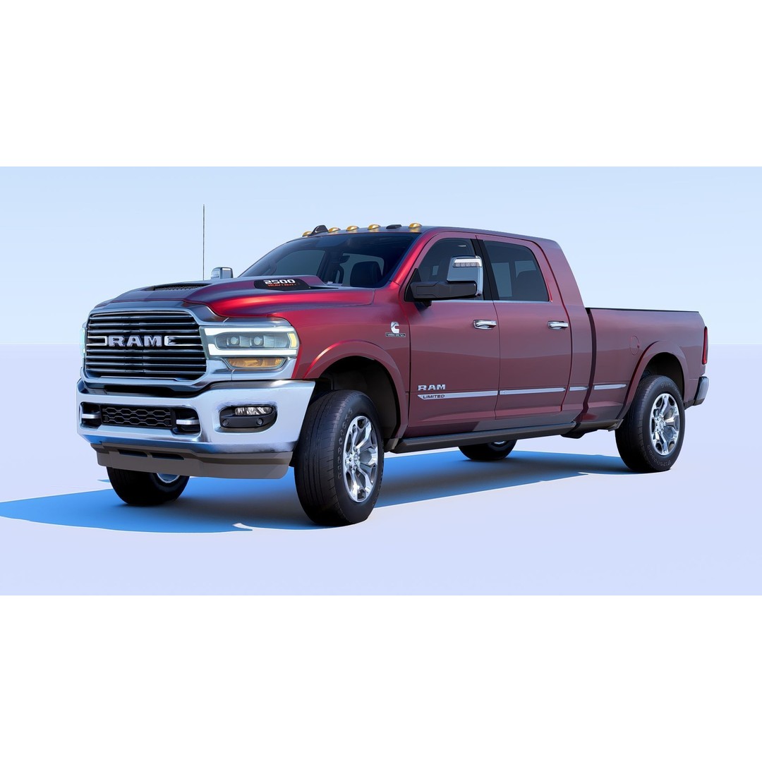 RAM 2500 Limited Mega Cab 3D Model – Stock 2024 Refresh, Game-Ready - View 5