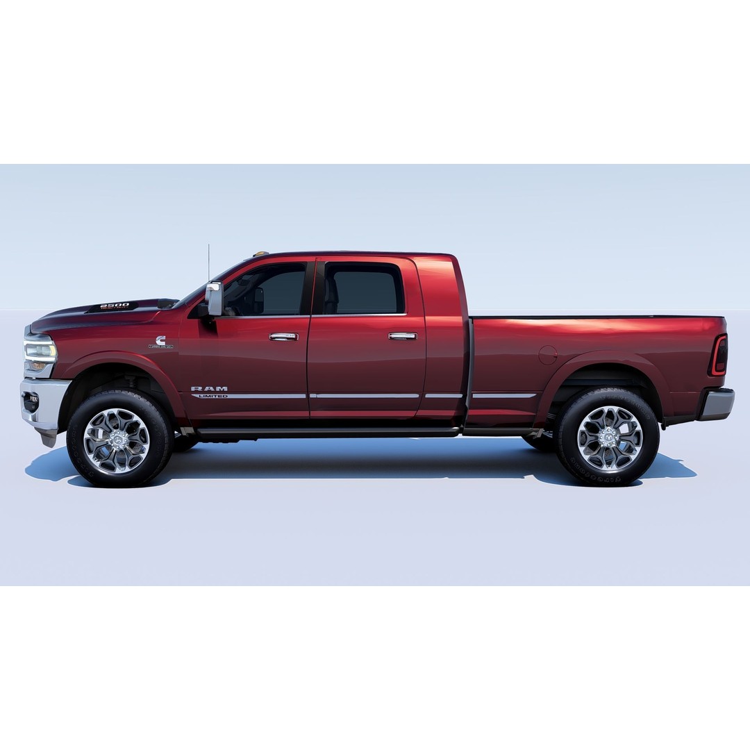 RAM 2500 Limited Mega Cab 3D Model – Stock 2024 Refresh, Game-Ready - View 8