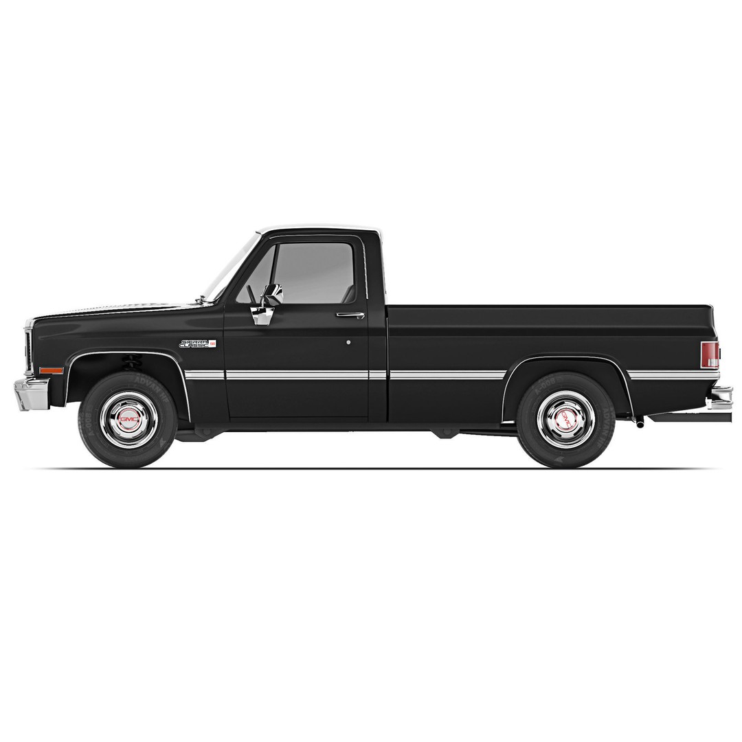 GMC Sierra 1500 3D Model – High Poly Pickup Truck, FBX, Game Ready - View 3