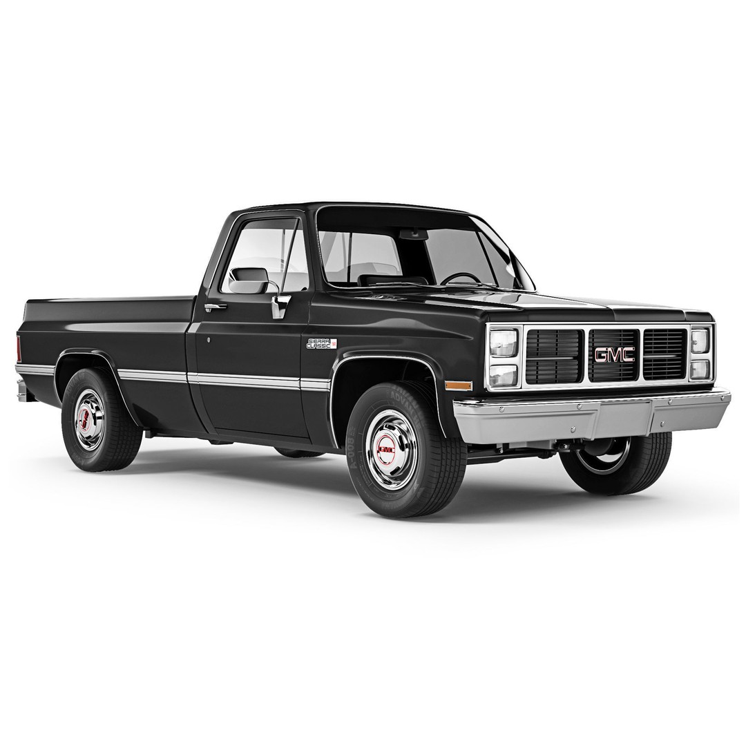 GMC Sierra 1500 3D Model – High Poly Pickup Truck, FBX, Game Ready - View 8