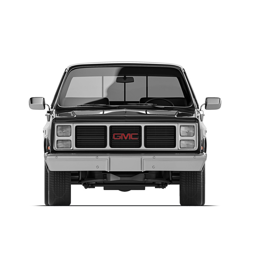 GMC Sierra 1500 3D Model – High Poly Pickup Truck, FBX, Game Ready - View 9