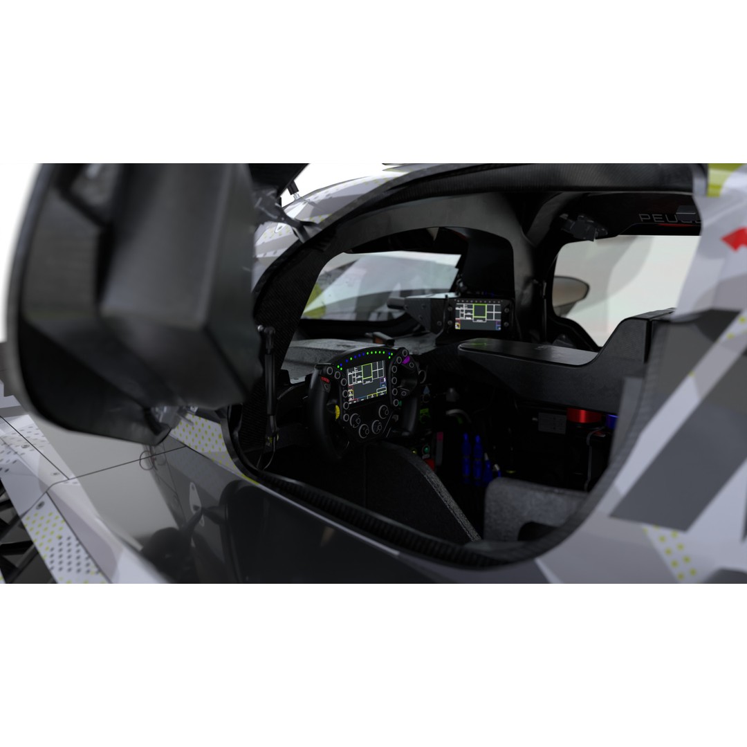Peugeot 9X8 2024 3D Model – High-Detail Racing Asset, FBX, PBR