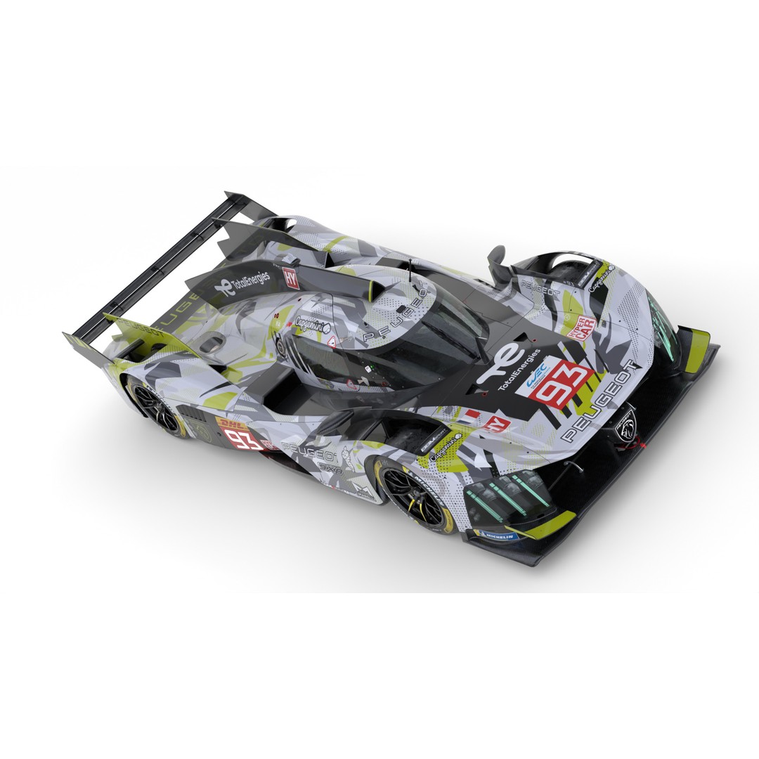 Peugeot 9X8 2024 3D Model – High-Detail Racing Asset, FBX, PBR - View 13