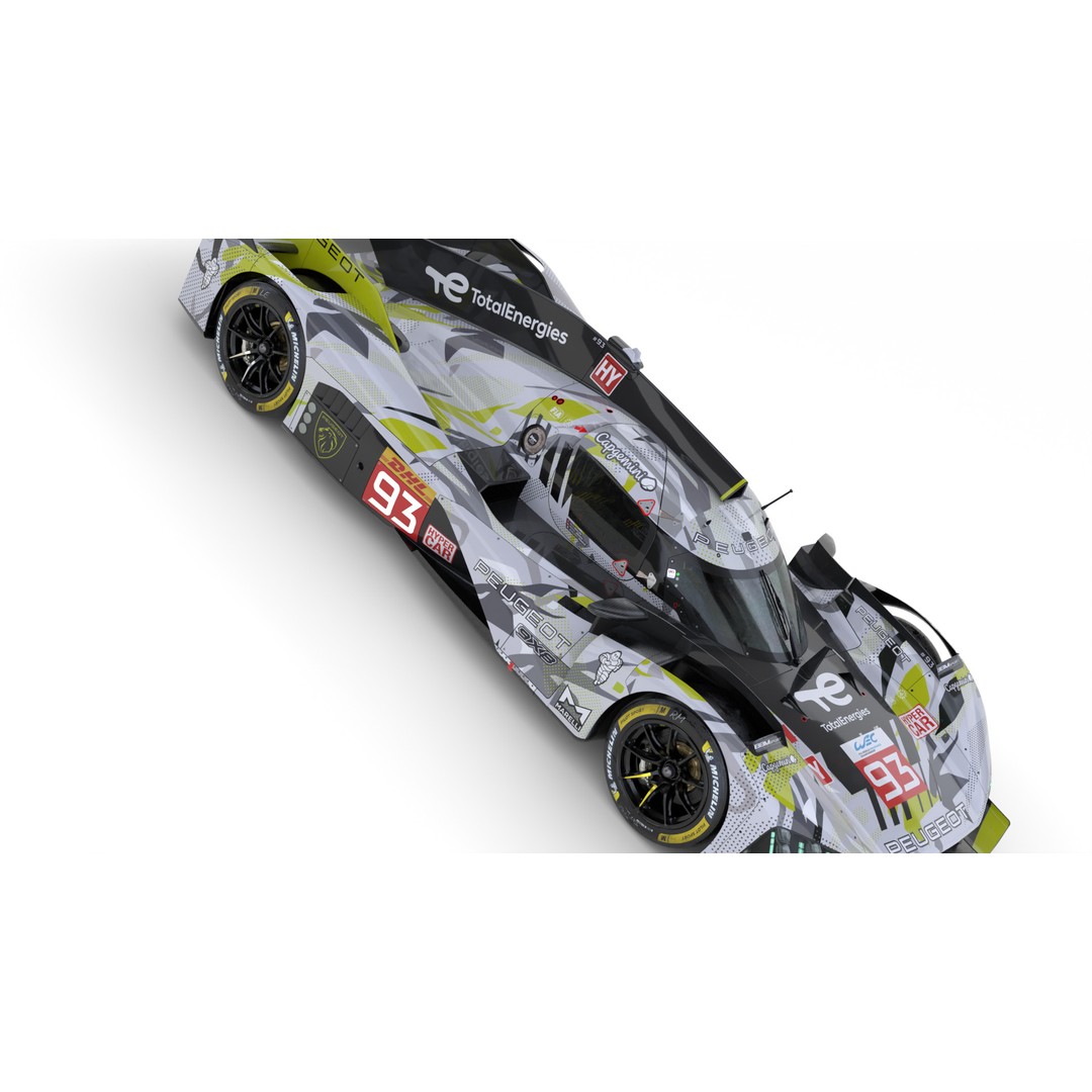 Peugeot 9X8 2024 3D Model – High-Detail Racing Asset, FBX, PBR - View 14