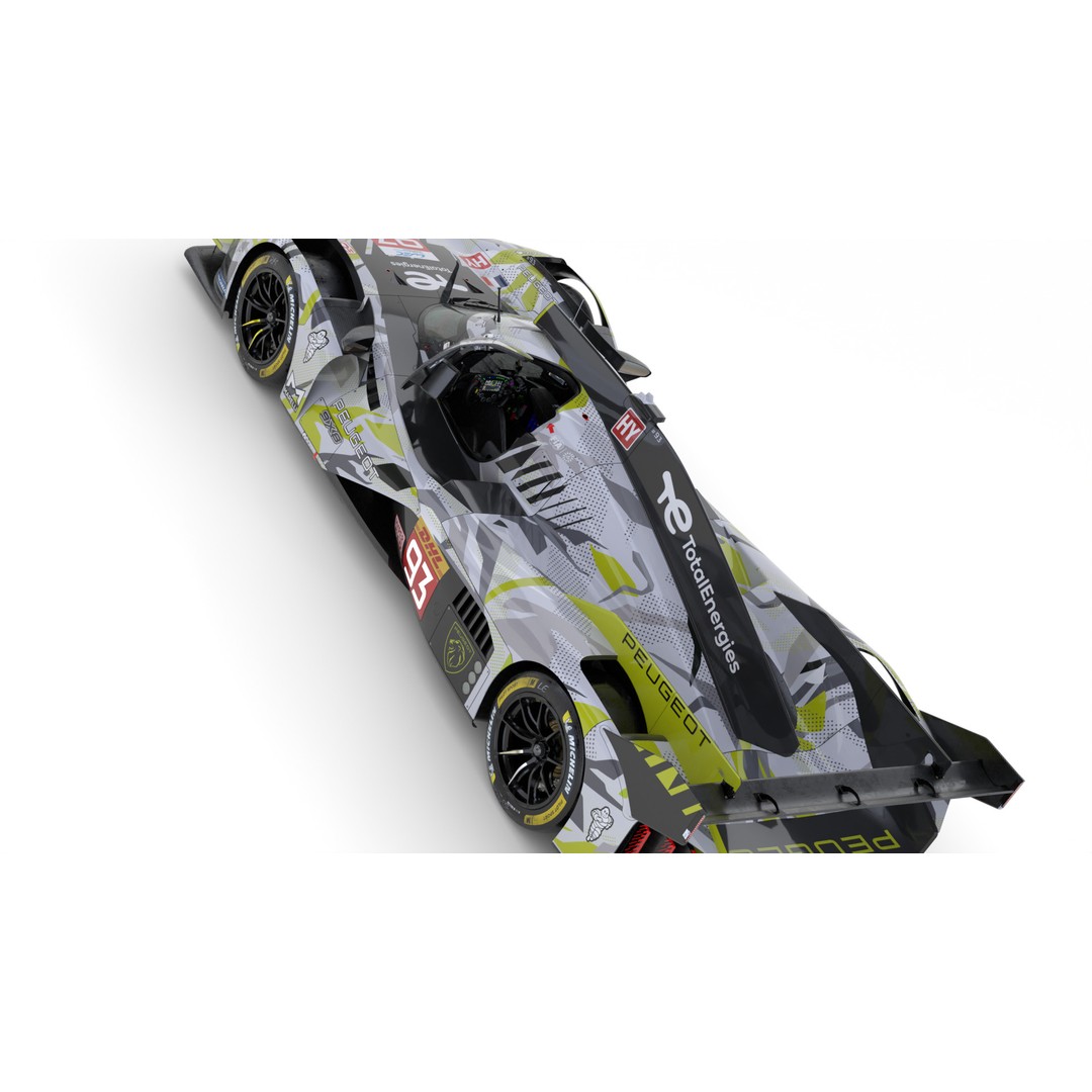 Peugeot 9X8 2024 3D Model – High-Detail Racing Asset, FBX, PBR - View 16