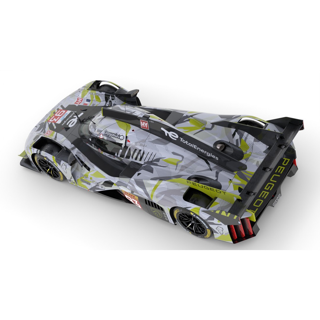 Peugeot 9X8 2024 3D Model – High-Detail Racing Asset, FBX, PBR - View 17