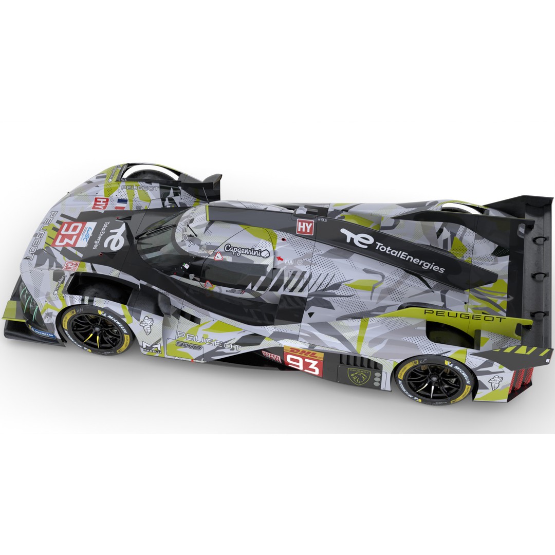 Peugeot 9X8 2024 3D Model – High-Detail Racing Asset, FBX, PBR - View 18