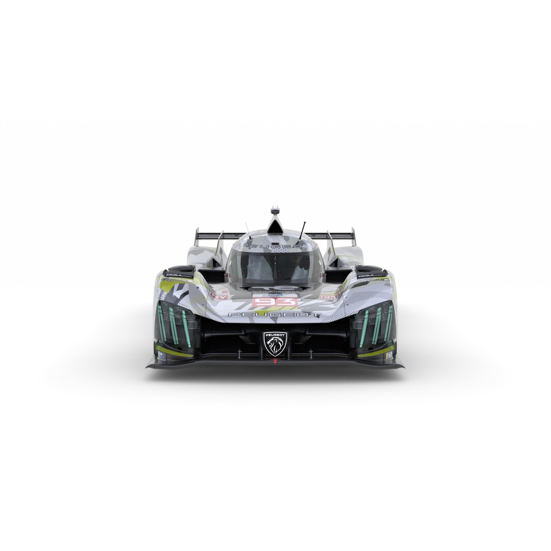 Peugeot 9X8 2024 3D Model – High-Detail Racing Asset, FBX, PBR - View 6