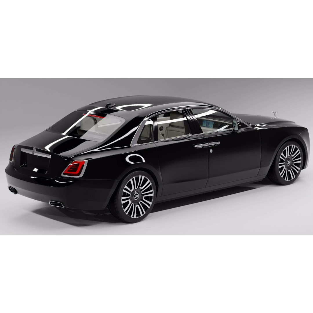 2021 Rolls-Royce Ghost 3D Model – High Poly Rigged Asset for Blender - View 4