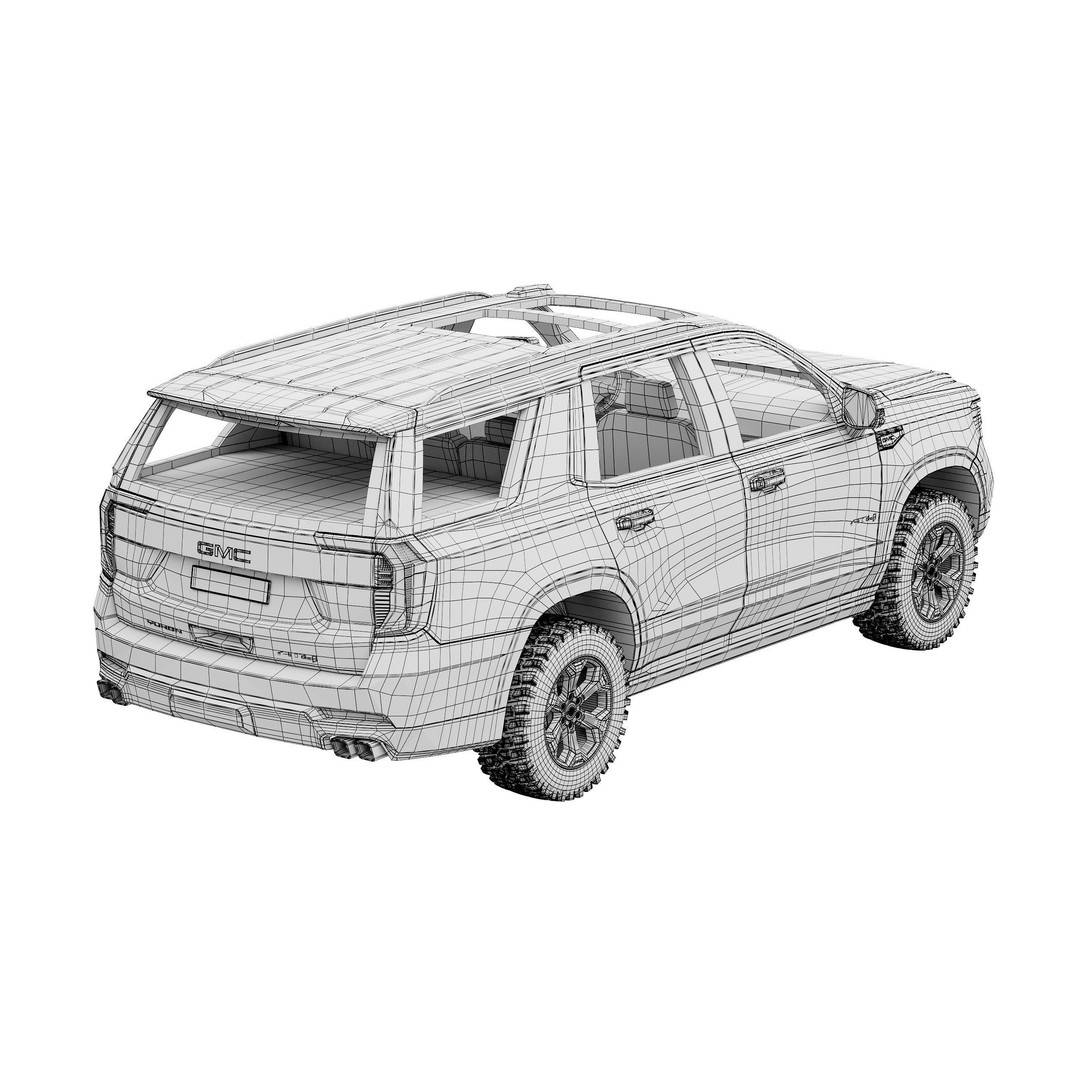 GMC Yukon AT4 2025 3D Model – High Poly SUV Asset, FBX & OBJ