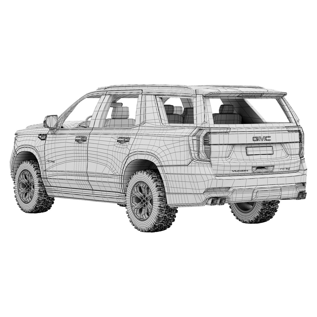 GMC Yukon AT4 2025 3D Model – High Poly SUV Asset, FBX & OBJ - View 17