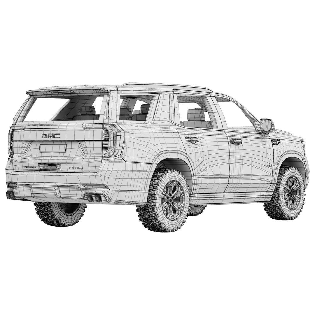 GMC Yukon AT4 2025 3D Model – High Poly SUV Asset, FBX & OBJ - View 18