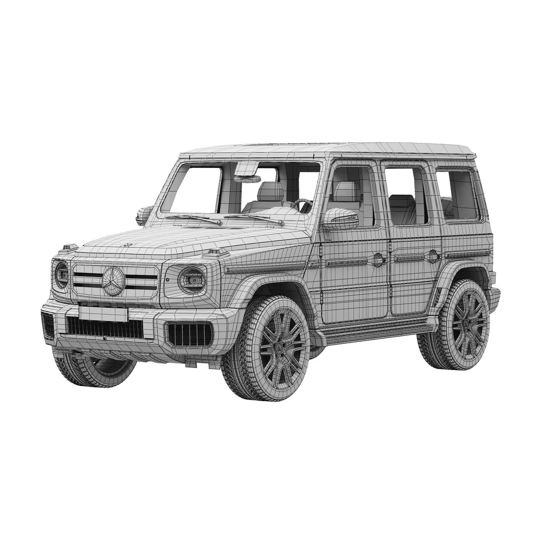 Mercedes-Benz G580 3D Model – Detailed Luxury SUV, FBX & OBJ Formats - View 15