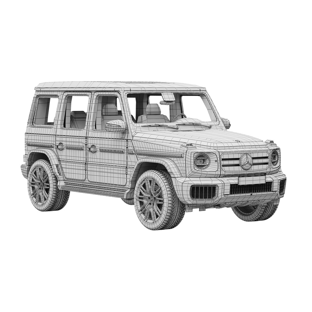 Mercedes-Benz G580 3D Model – Detailed Luxury SUV, FBX & OBJ Formats - View 16