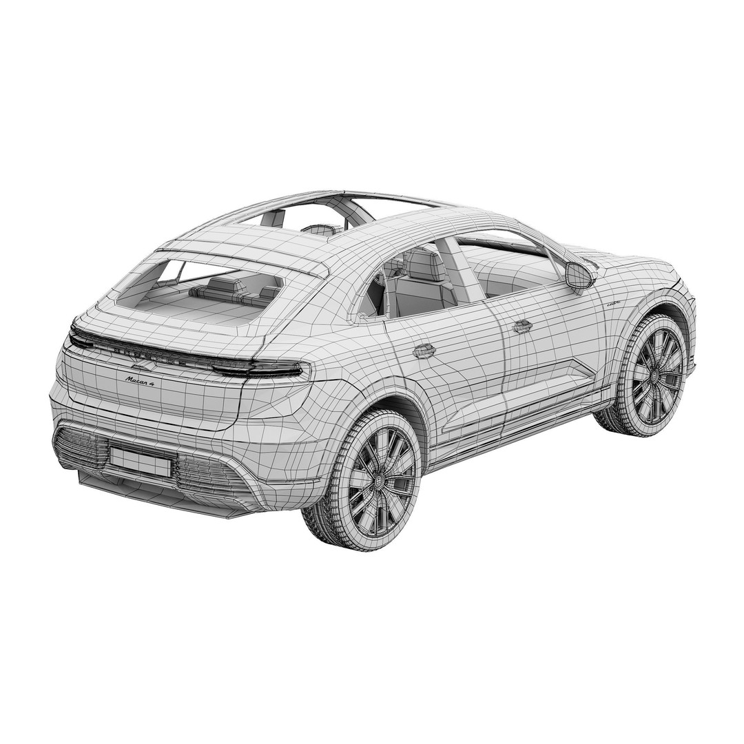 Porsche Macan 4 Electric 3D Model – High Poly SUV, FBX, OBJ