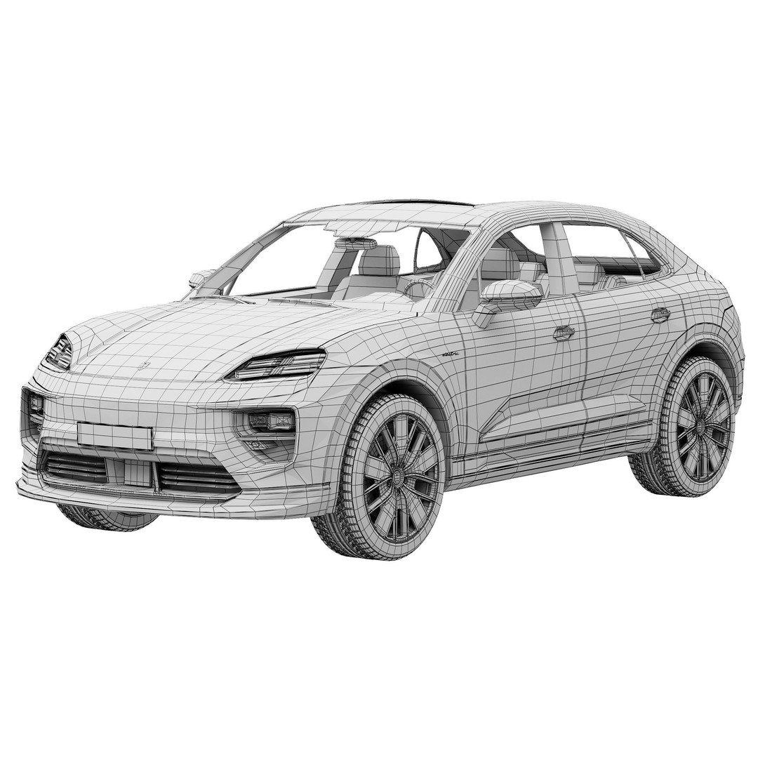 Porsche Macan 4 Electric 3D Model – High Poly SUV, FBX, OBJ - View 15