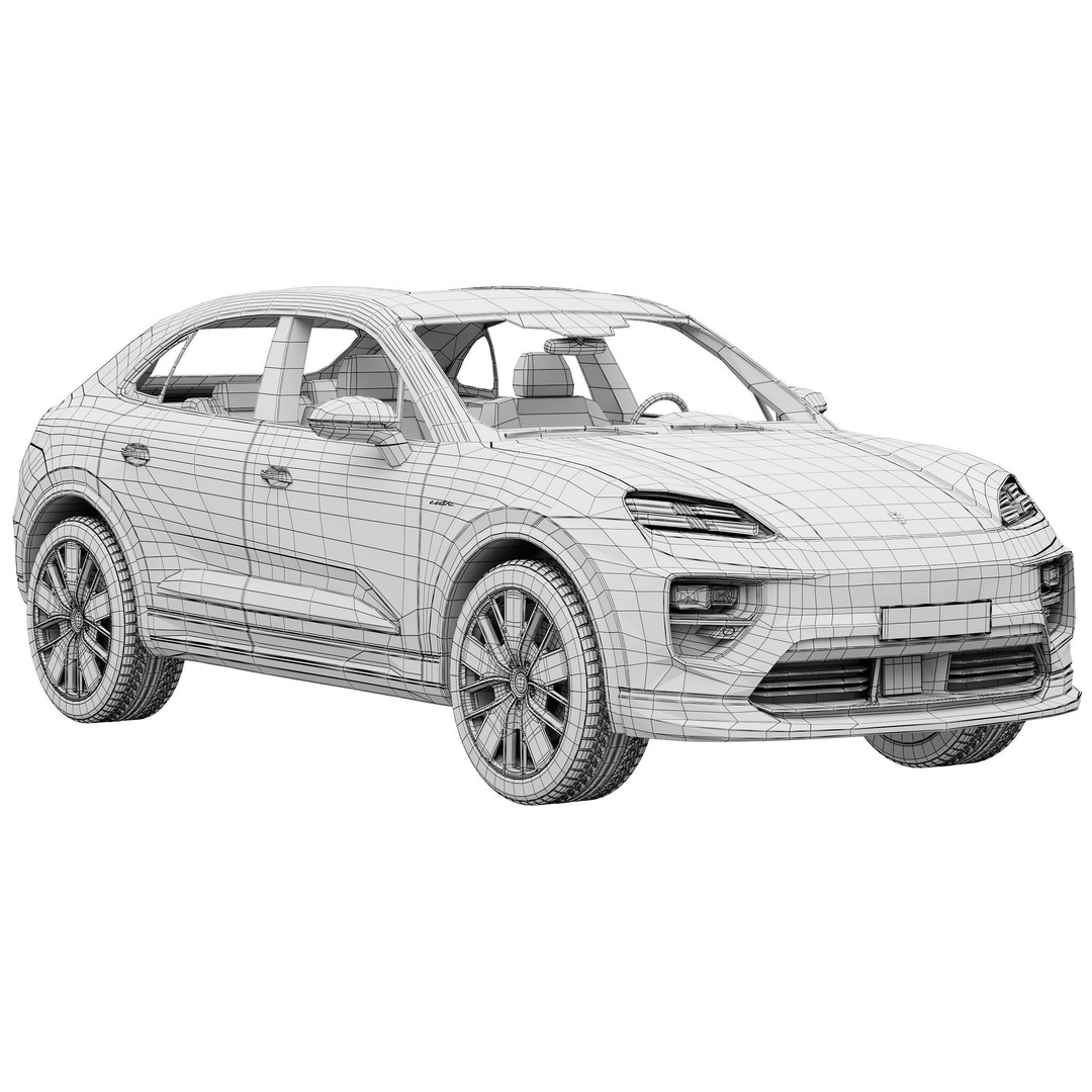 Porsche Macan 4 Electric 3D Model – High Poly SUV, FBX, OBJ - View 16