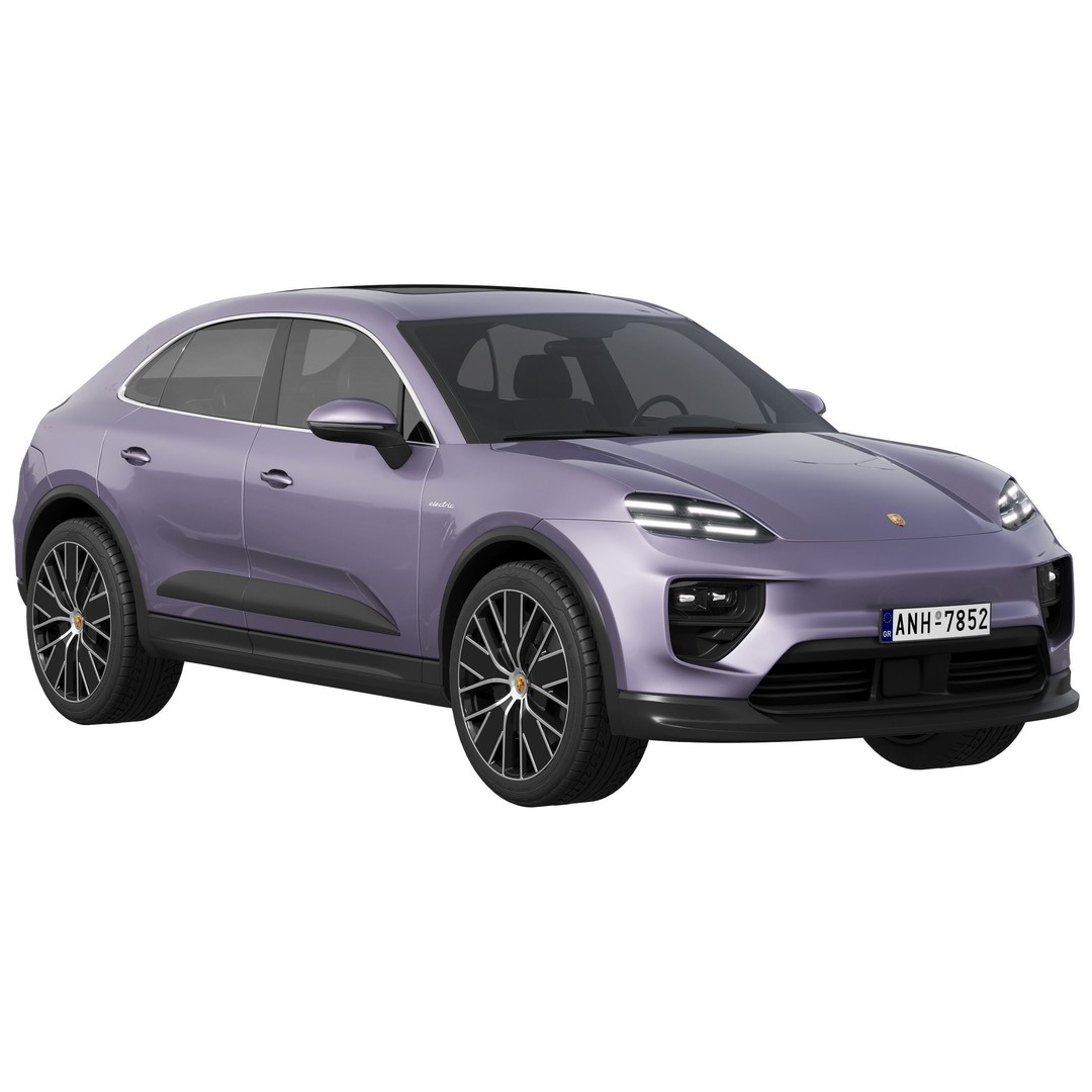 Porsche Macan 4 Electric 3D Model – High Poly SUV, FBX, OBJ - View 3