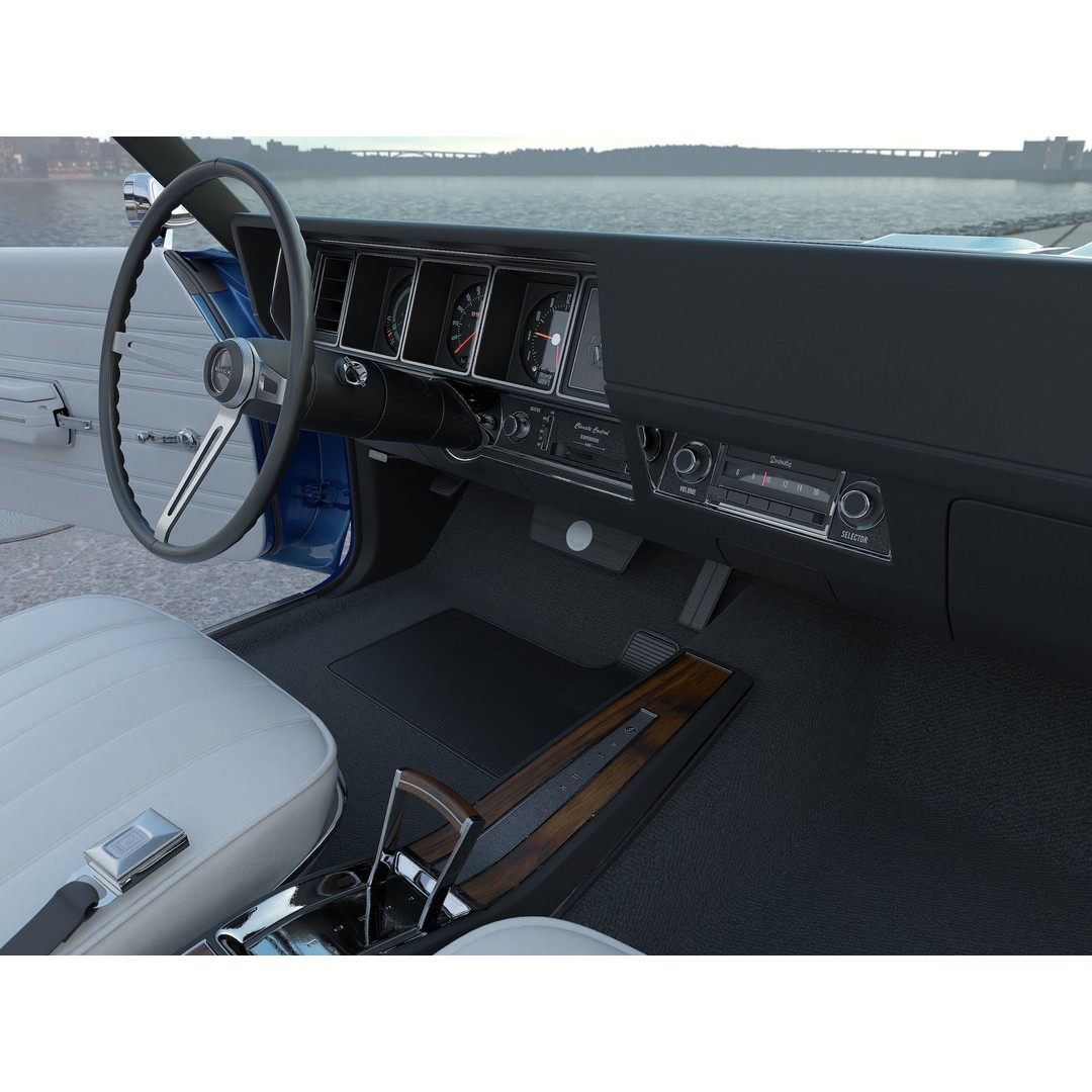 Buick GS Convertible 1970 3D Model – Antique Car, Rigged, PBR Textures, FBX - View 11