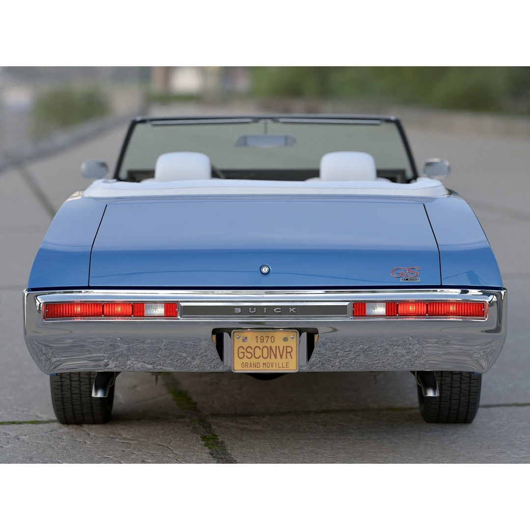 Buick GS Convertible 1970 3D Model – Antique Car, Rigged, PBR Textures, FBX - View 6
