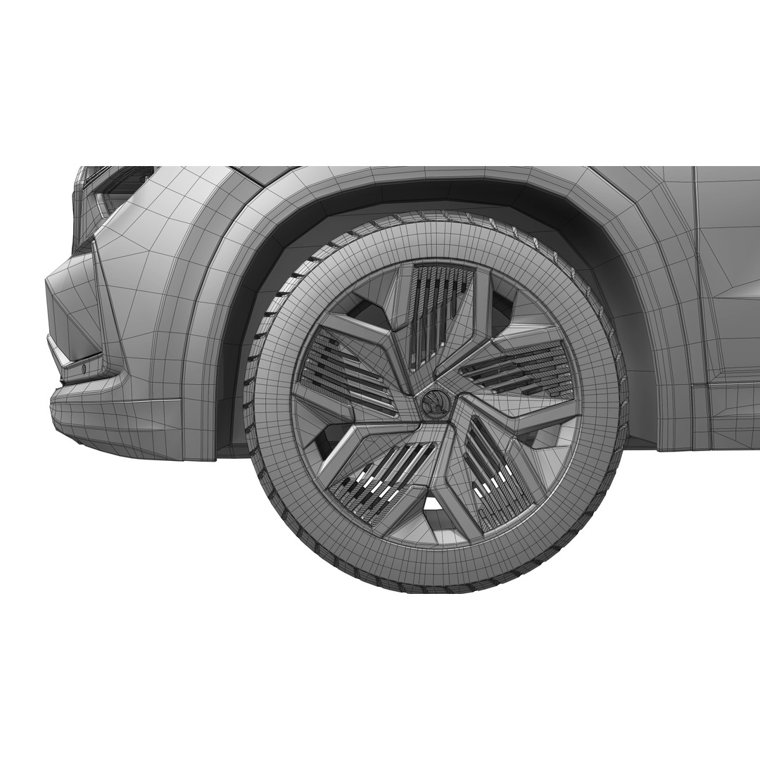 Skoda Kodiaq 2024 3D Model – High Poly SUV Asset for Animation, FBX/OBJ