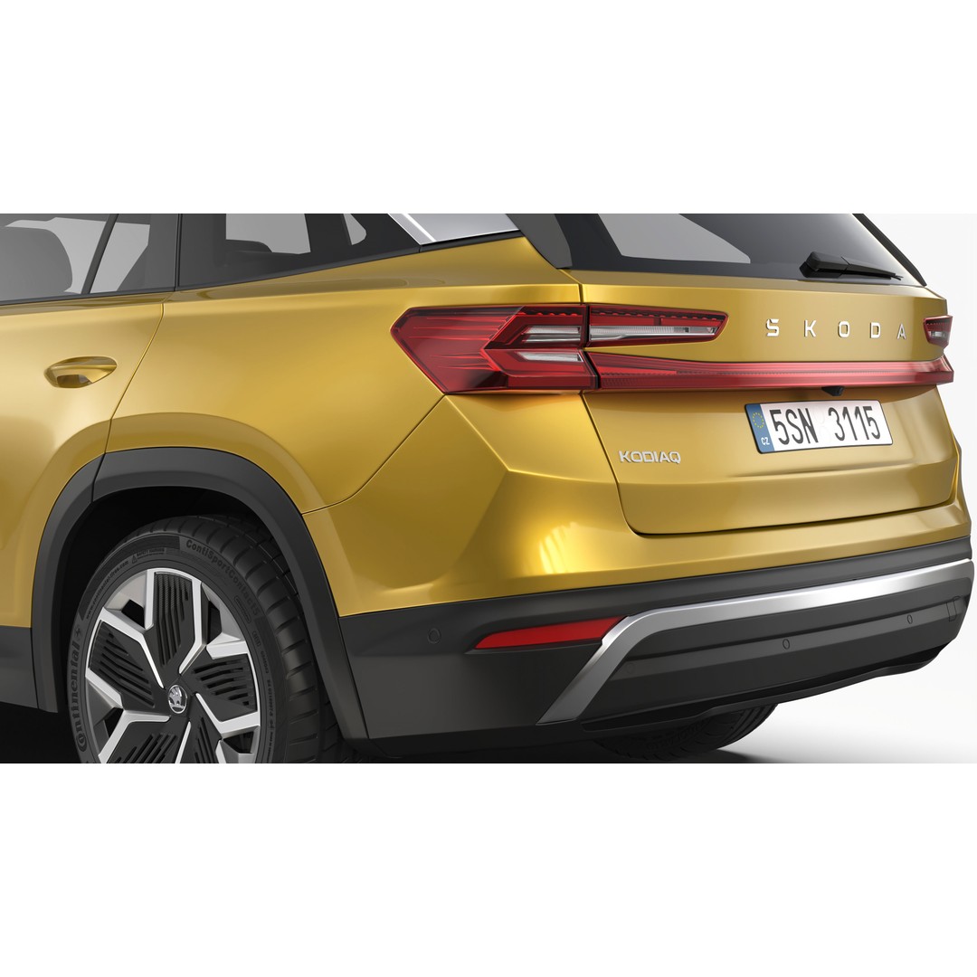 Skoda Kodiaq 2024 3D Model – High Poly SUV Asset for Animation, FBX/OBJ - View 10