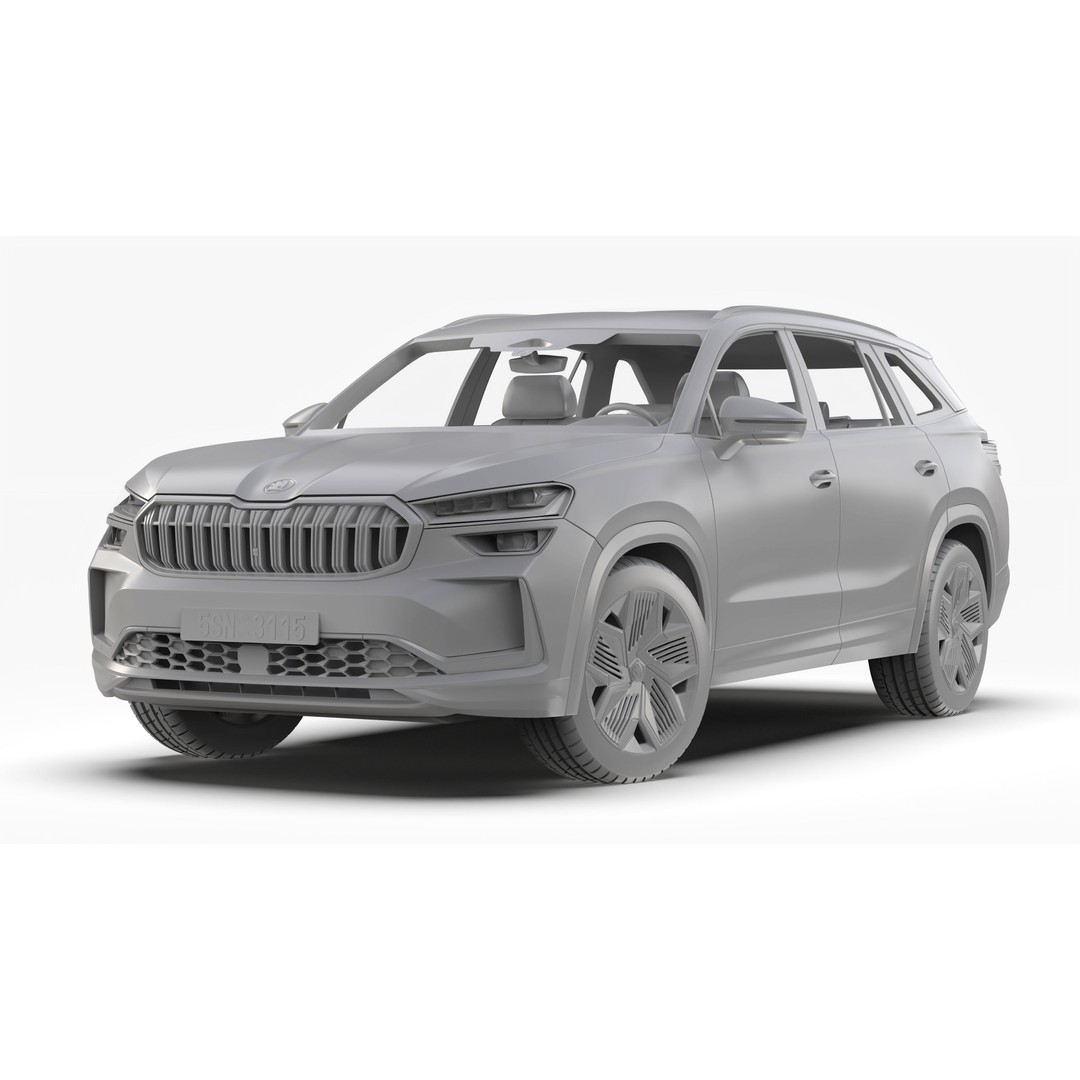 Skoda Kodiaq 2024 3D Model – High Poly SUV Asset for Animation, FBX/OBJ - View 12