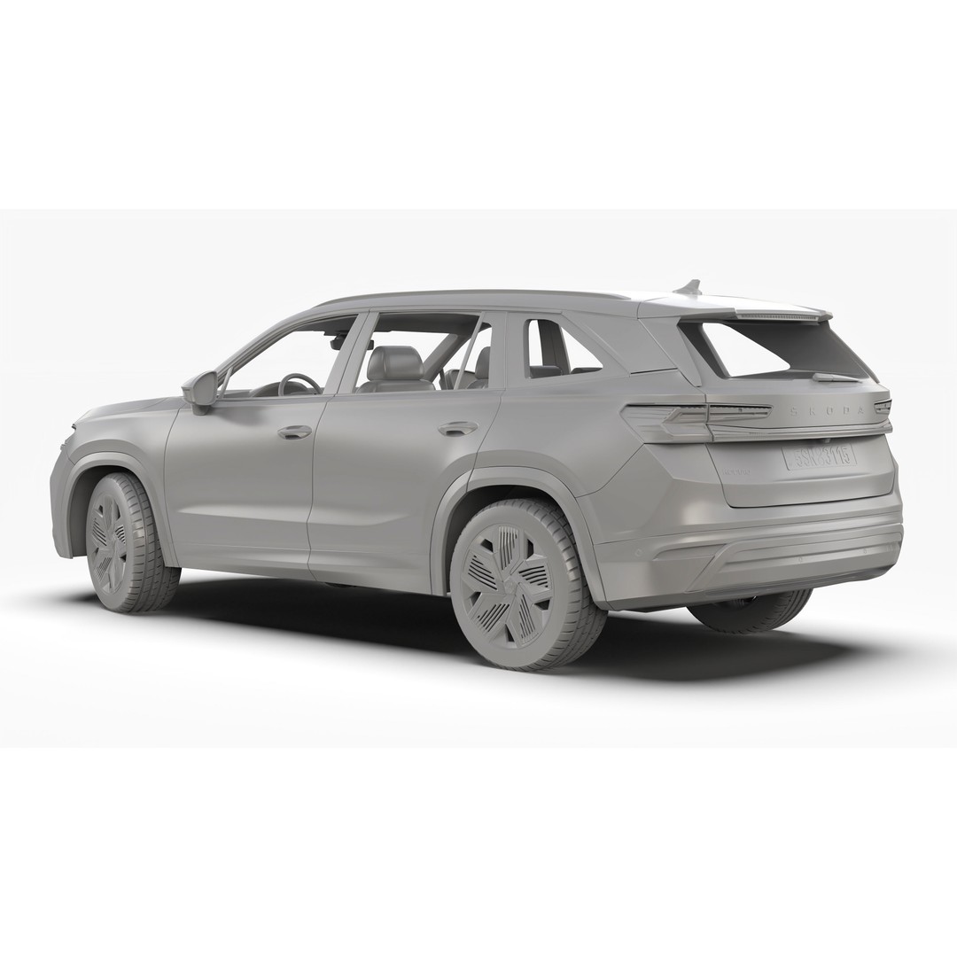 Skoda Kodiaq 2024 3D Model – High Poly SUV Asset for Animation, FBX/OBJ - View 13