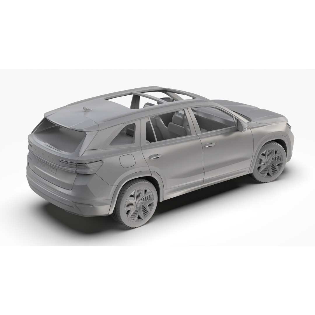 Skoda Kodiaq 2024 3D Model – High Poly SUV Asset for Animation, FBX/OBJ - View 14
