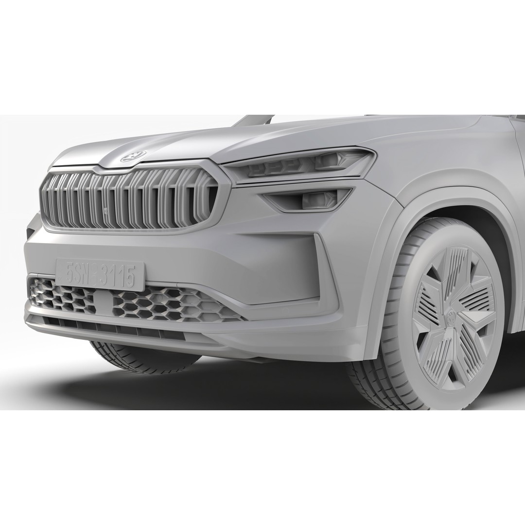 Skoda Kodiaq 2024 3D Model – High Poly SUV Asset for Animation, FBX/OBJ - View 18