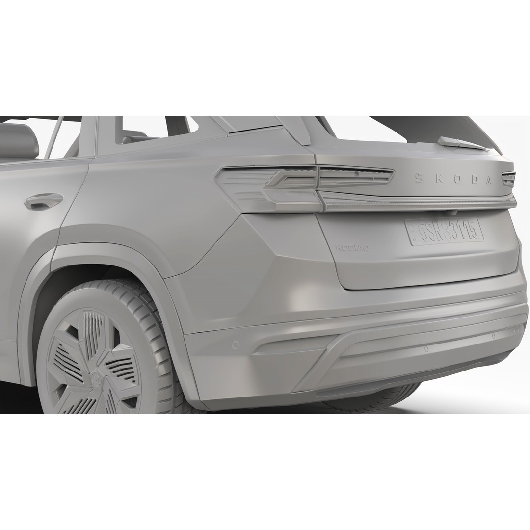 Skoda Kodiaq 2024 3D Model – High Poly SUV Asset for Animation, FBX/OBJ - View 19