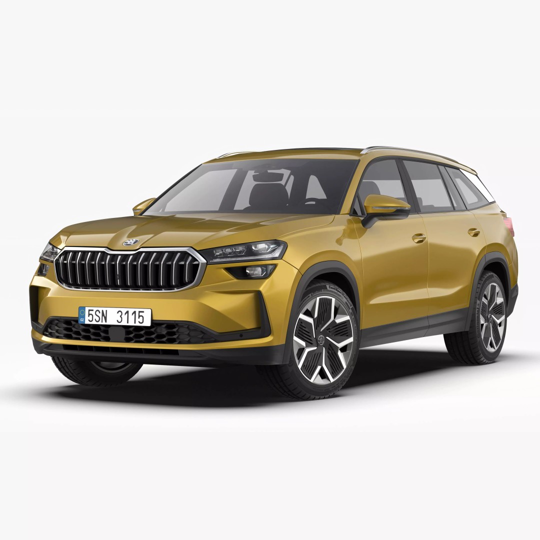 Skoda Kodiaq 2024 3D Model – High Poly SUV Asset for Animation, FBX/OBJ - View 2