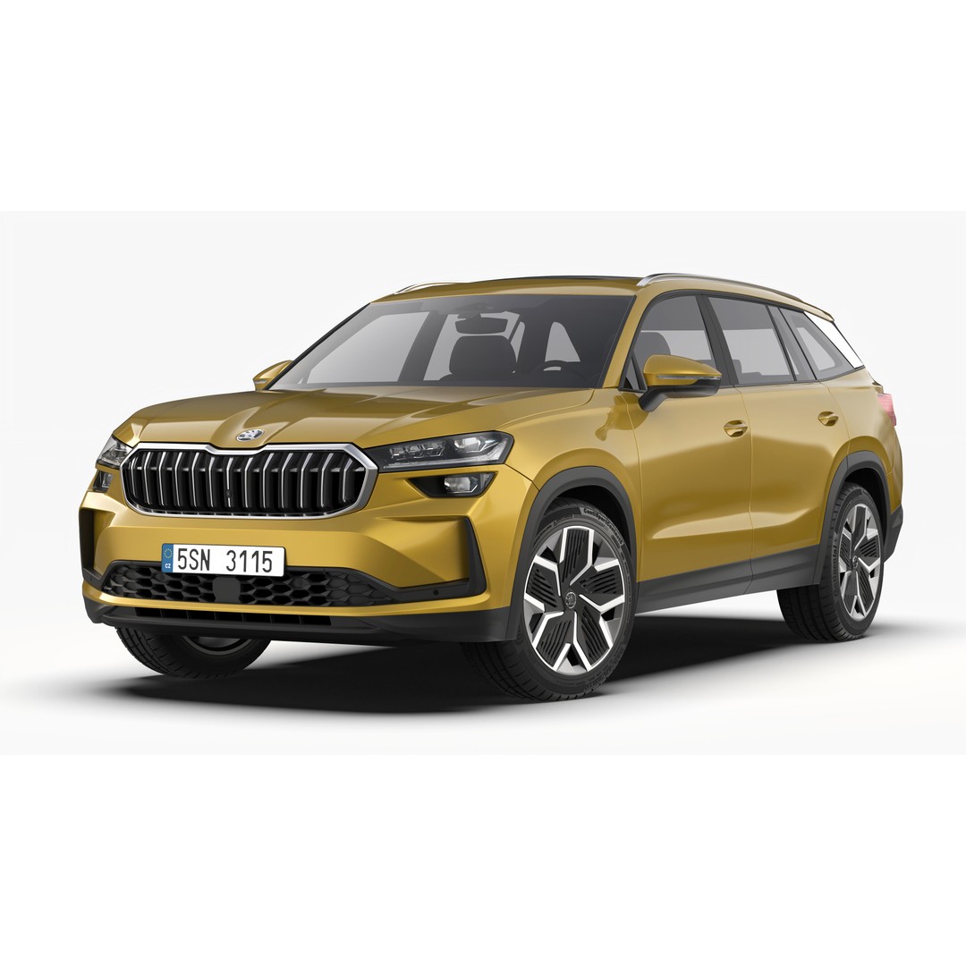Skoda Kodiaq 2024 3D Model – High Poly SUV Asset for Animation, FBX/OBJ - View 3