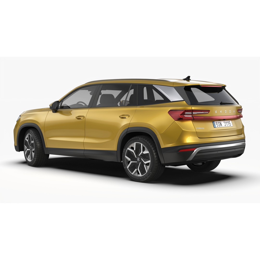 Skoda Kodiaq 2024 3D Model – High Poly SUV Asset for Animation, FBX/OBJ - View 4