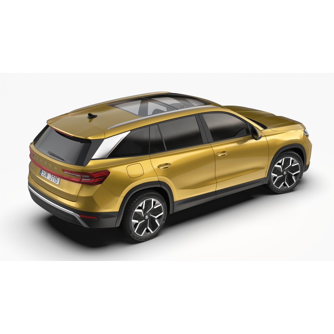 Skoda Kodiaq 2024 3D Model – High Poly SUV Asset for Animation, FBX/OBJ - View 5