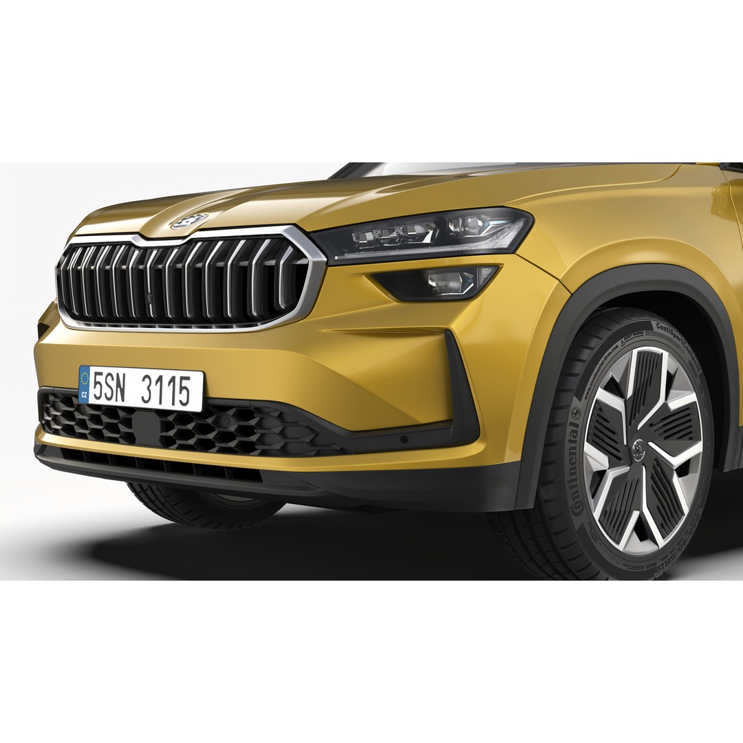 Skoda Kodiaq 2024 3D Model – High Poly SUV Asset for Animation, FBX/OBJ - View 9