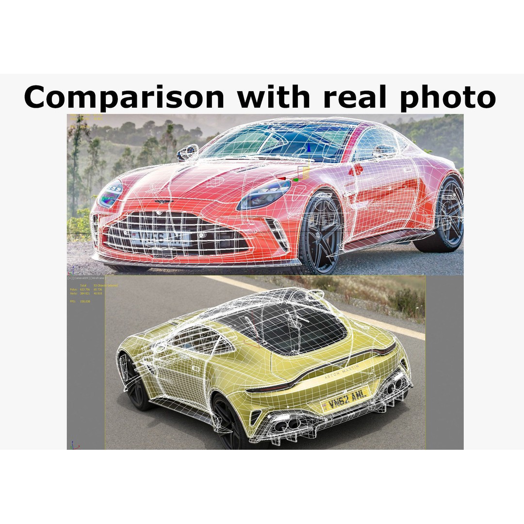 Aston Martin Vantage 2025 3D Model – High Poly Sport Car, FBX, OBJ, Blender - View 33