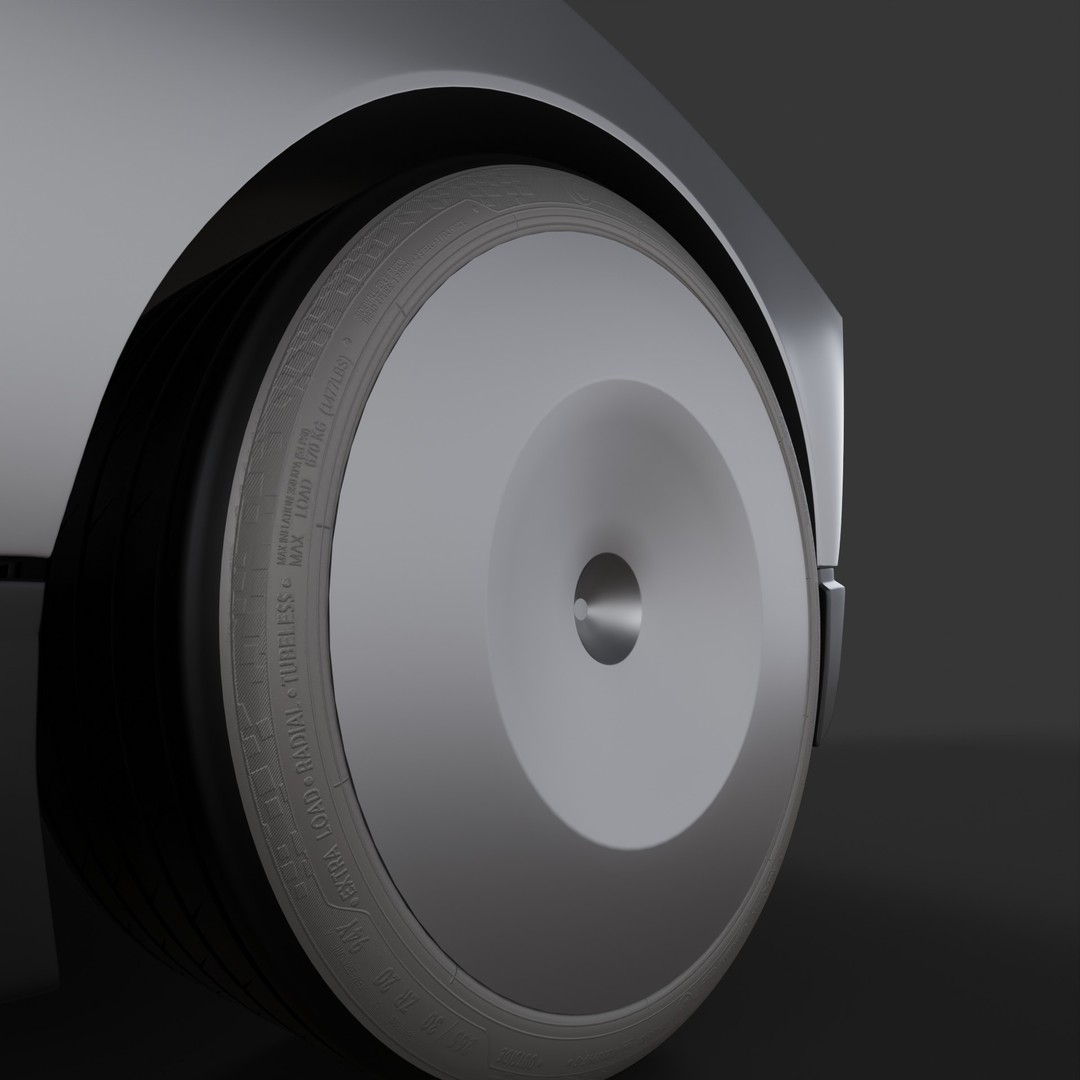 Tesla Robotaxi 3D Model – Cybercab Concept Car, FBX, OBJ - View 6