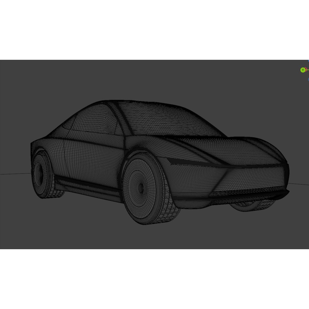 Tesla Robotaxi 3D Model – Cybercab Concept Car, FBX, OBJ - View 7