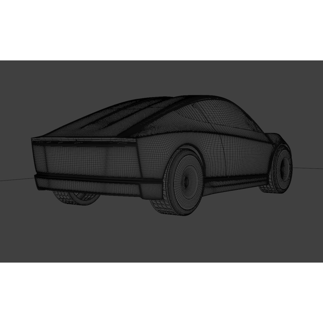 Tesla Robotaxi 3D Model – Cybercab Concept Car, FBX, OBJ - View 8