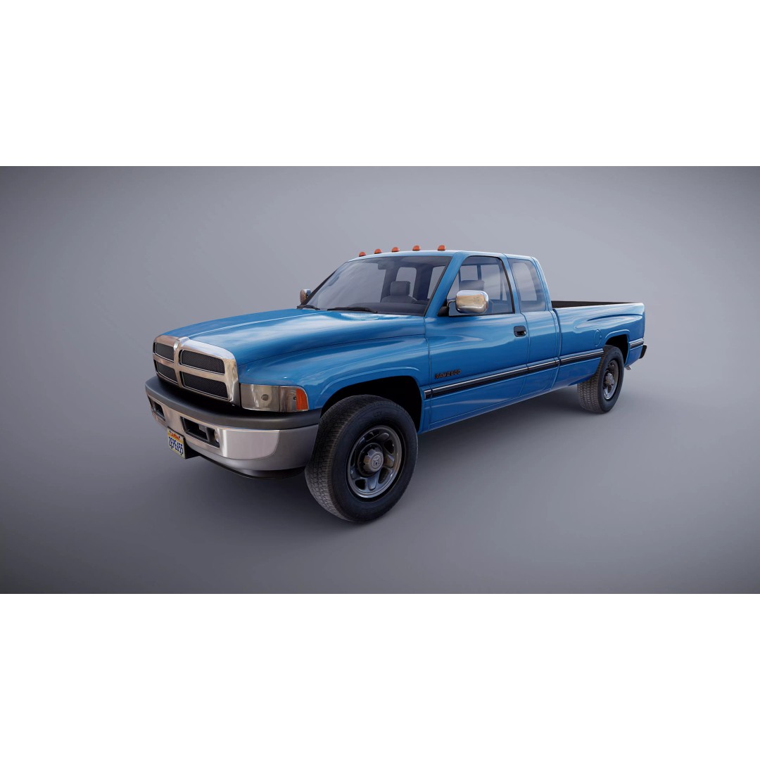 Dodge Ram 1997 2500 3D Model – Low Poly Game Ready Asset, FBX - View 19