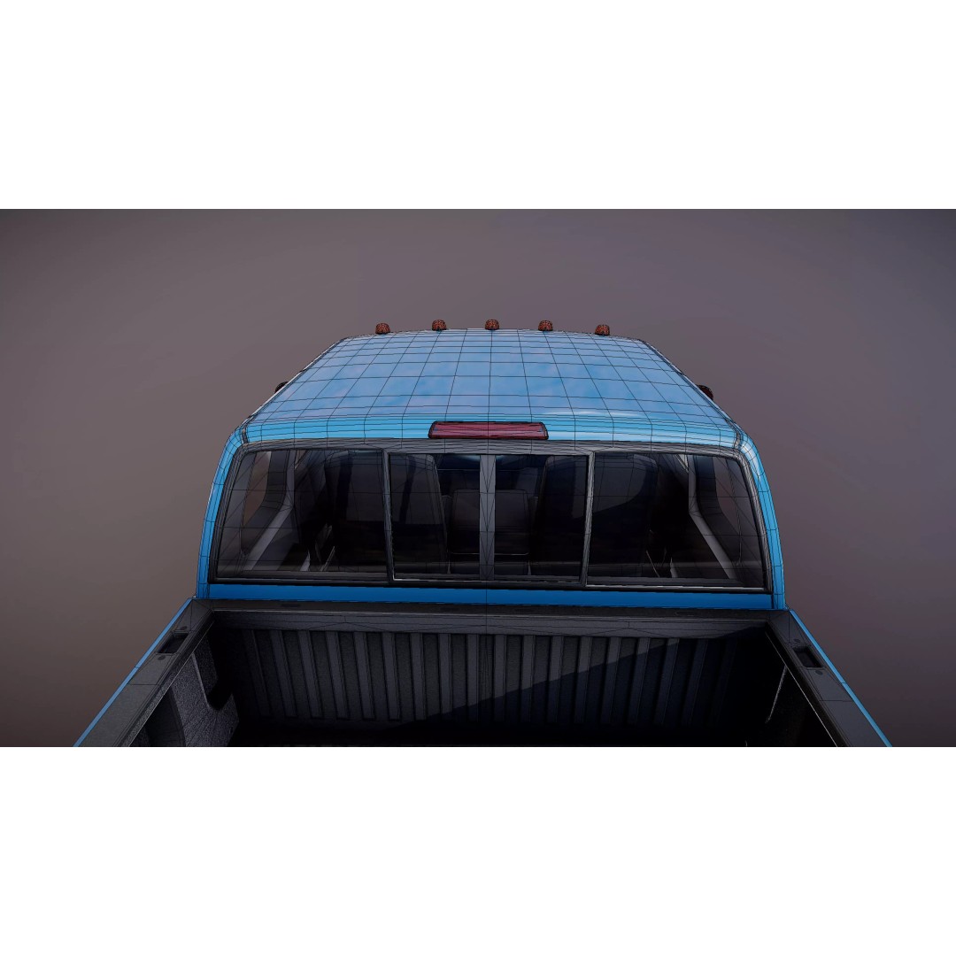 Dodge Ram 1997 2500 3D Model – Low Poly Game Ready Asset, FBX - View 21