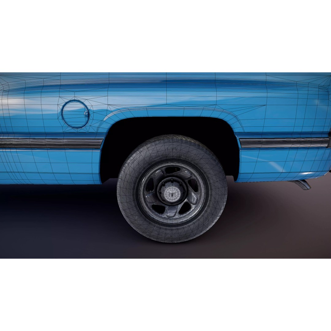 Dodge Ram 1997 2500 3D Model – Low Poly Game Ready Asset, FBX - View 29