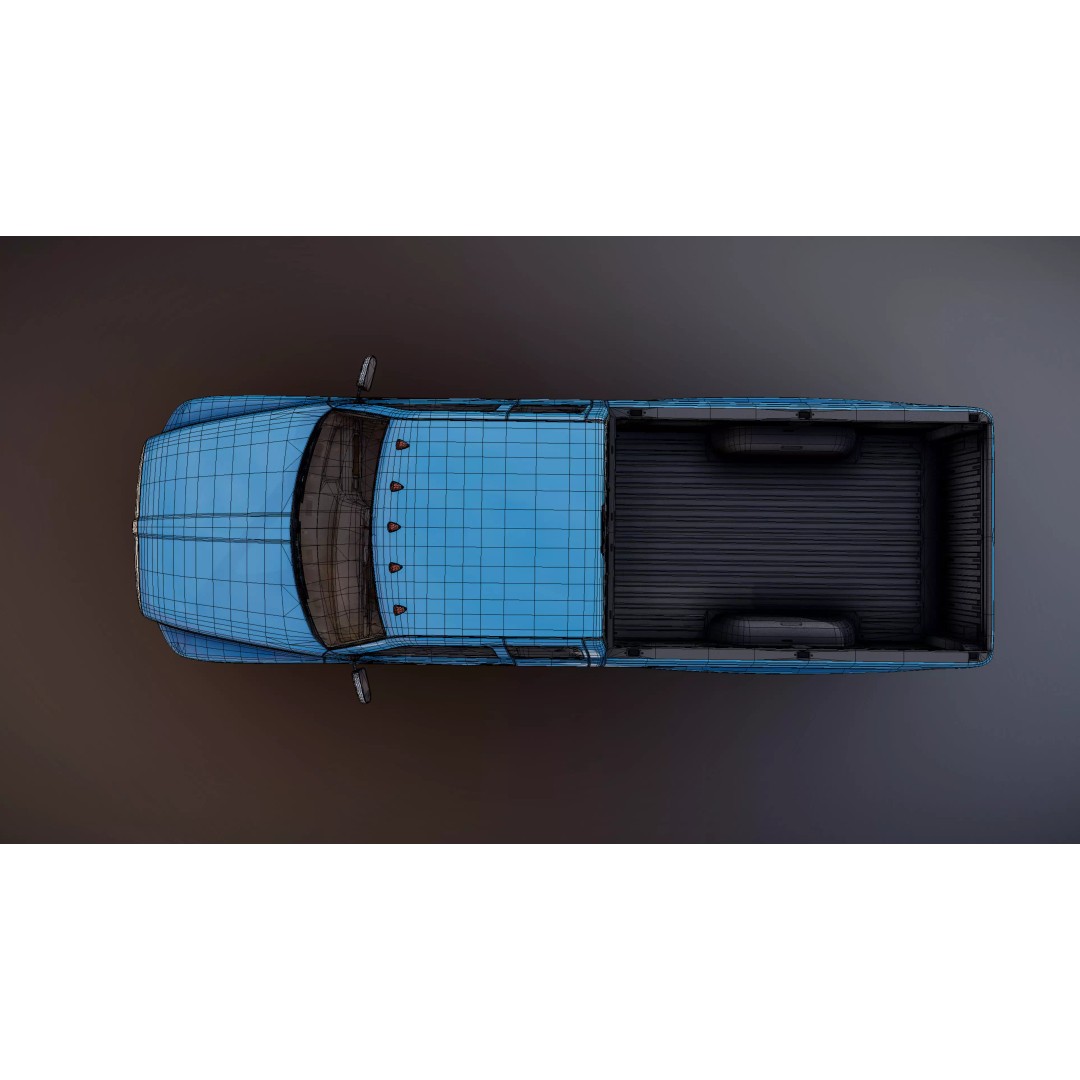 Dodge Ram 1997 2500 3D Model – Low Poly Game Ready Asset, FBX - View 34
