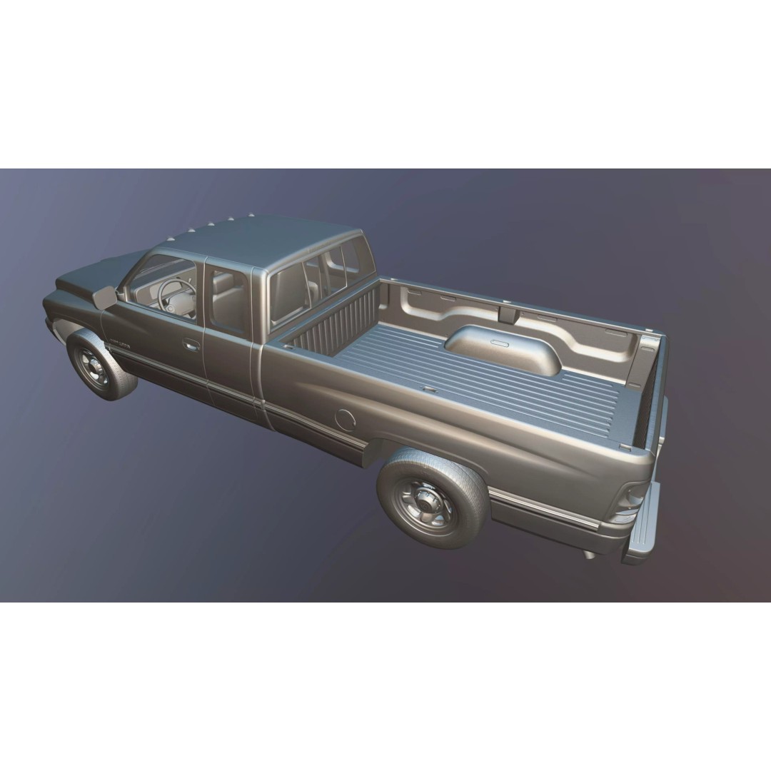 Dodge Ram 1997 2500 3D Model – Low Poly Game Ready Asset, FBX - View 36