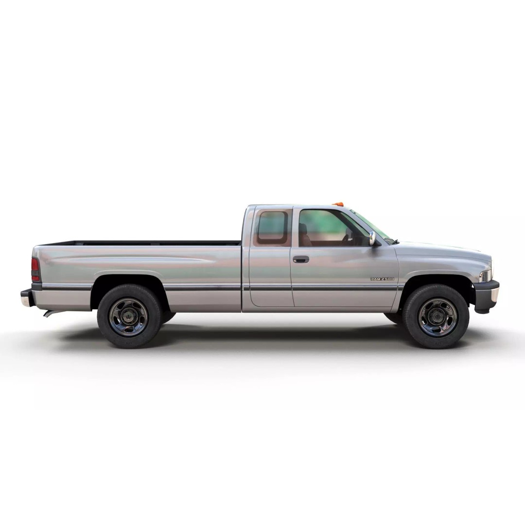 Dodge Ram 1997 2500 3D Model – Low Poly Game Ready Asset, FBX - View 5