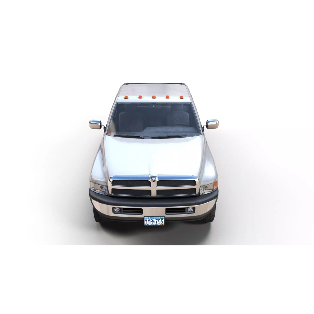 Dodge Ram 1997 2500 3D Model – Low Poly Game Ready Asset, FBX - View 9