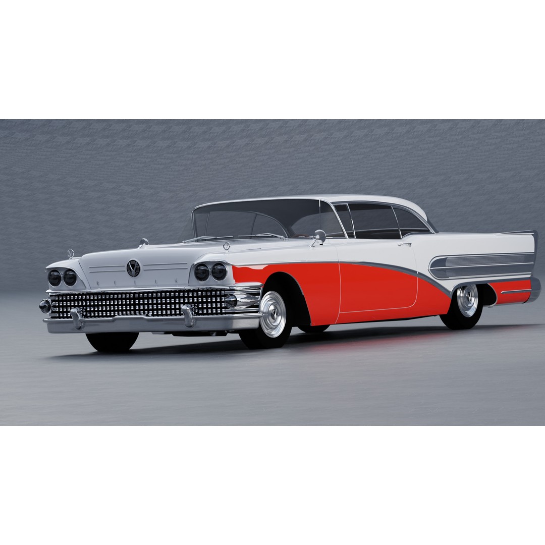 Buick Special Riviera Coupe 1958 3D Model – High Fidelity Vehicle Asset, FBX